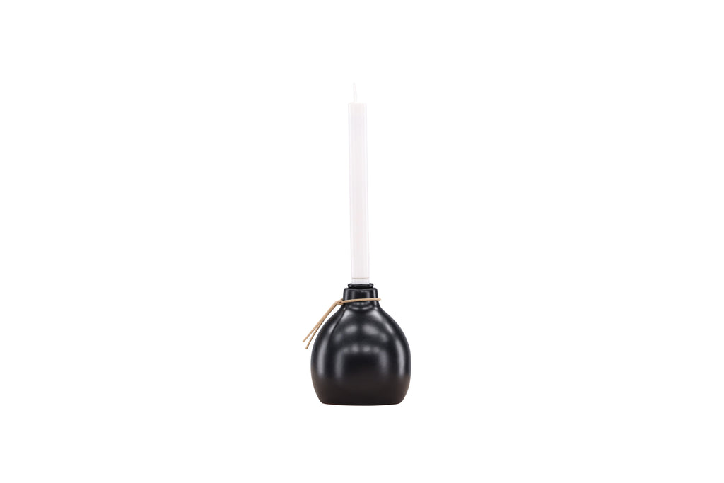 Ulricehamn ljusstake 12 cm svart