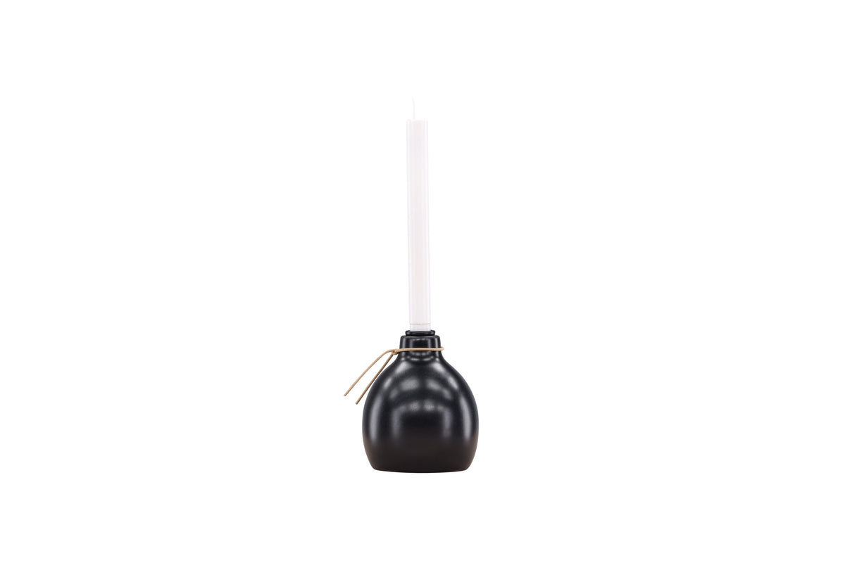 Ulricehamn ljusstake 12 cm svart