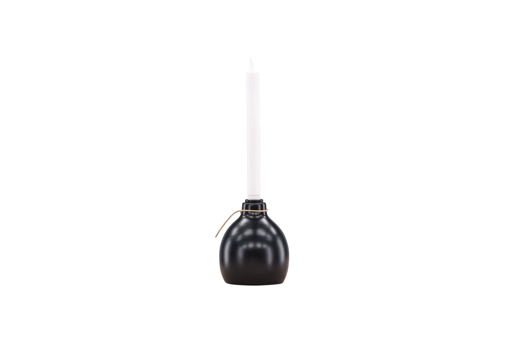 Ulricehamn ljusstake 12 cm svart