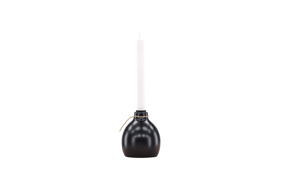 Ulricehamn ljusstake 12 cm svart