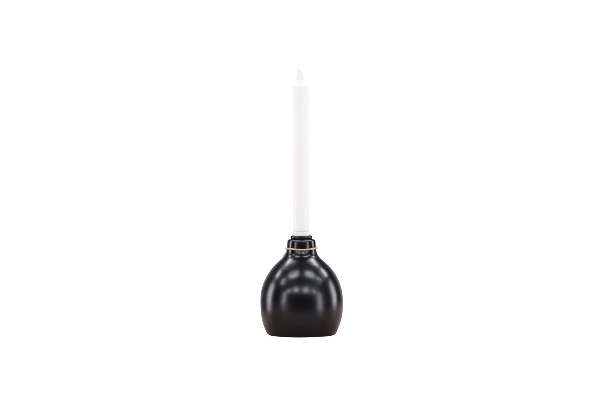 Ulricehamn ljusstake 12 cm svart