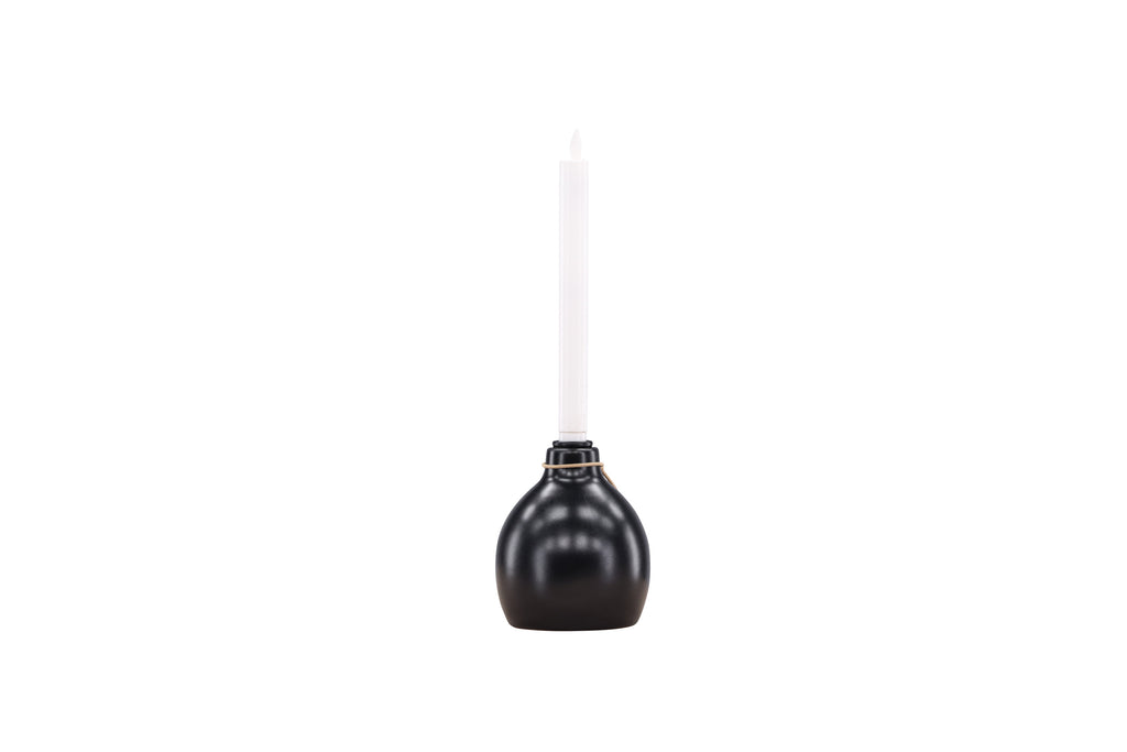 Ulricehamn ljusstake 12 cm svart