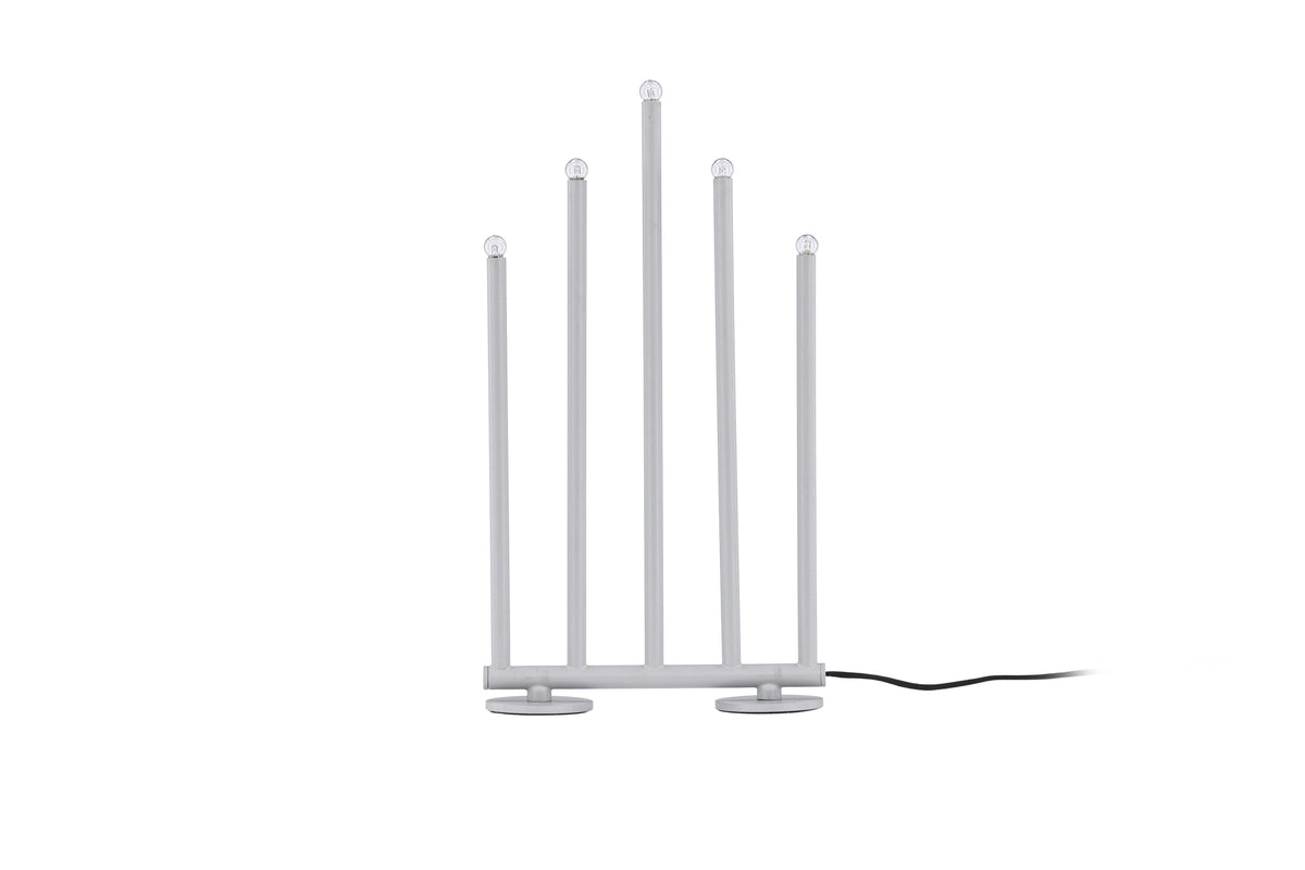 Björnfjället ljusstake 40 cm matt silver med dimmer