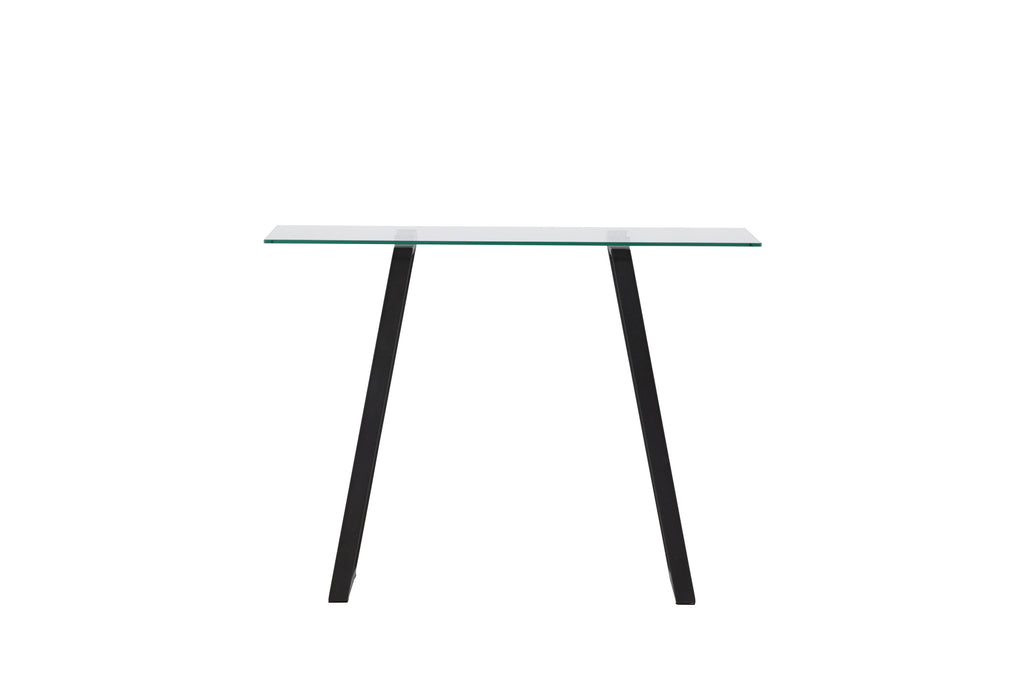Horten skrivbord krom och klarglas