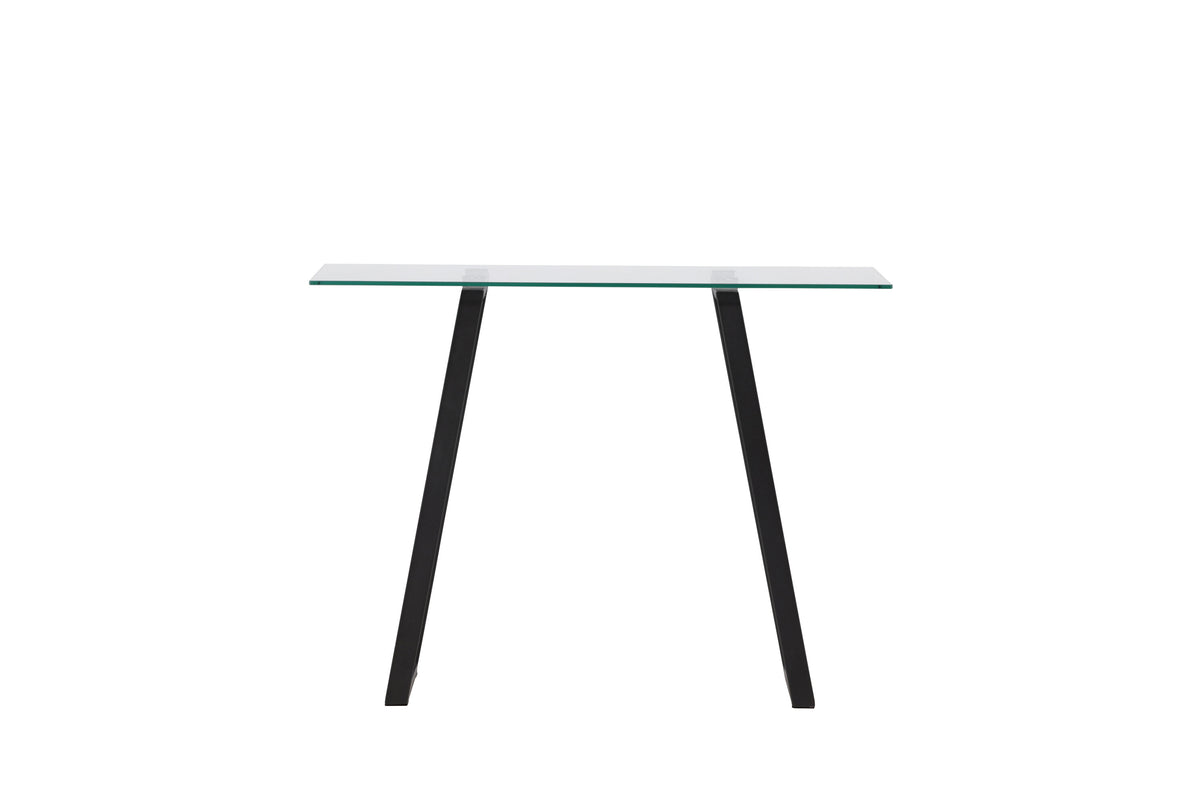 Horten skrivbord krom och klarglas