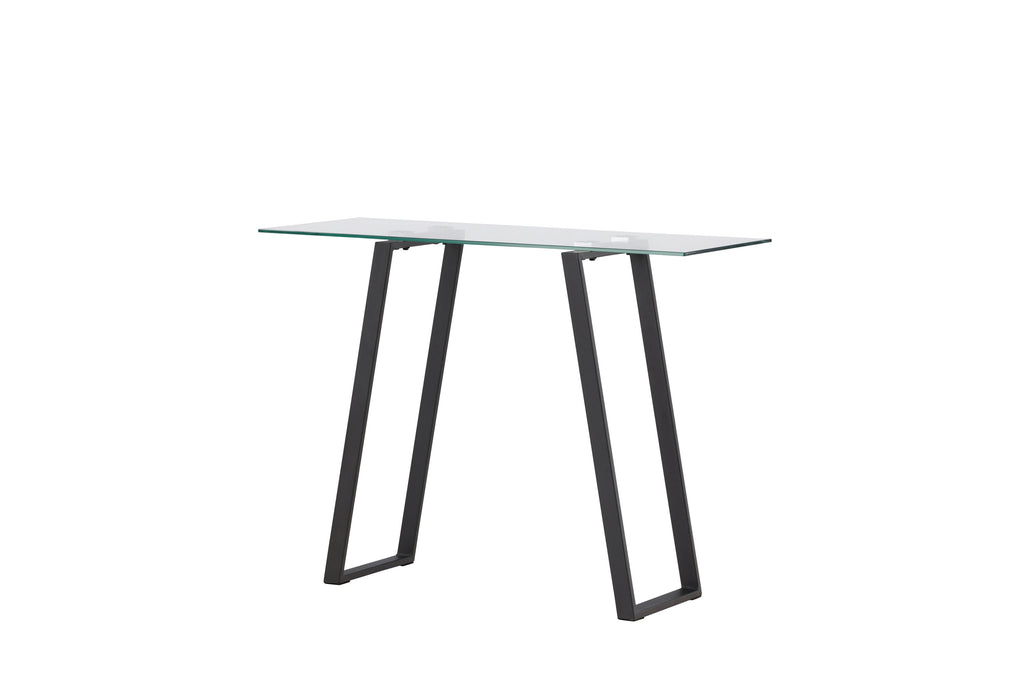 Horten skrivbord krom och klarglas