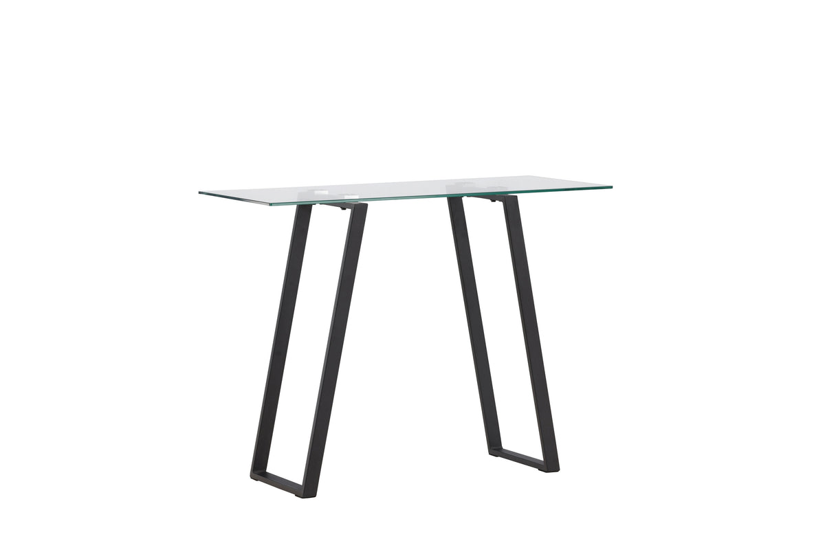 Horten skrivbord krom och klarglas