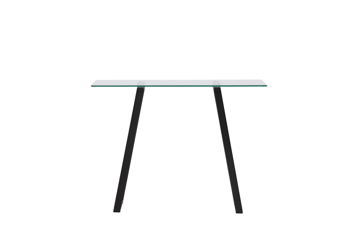 Horten skrivbord krom och klarglas