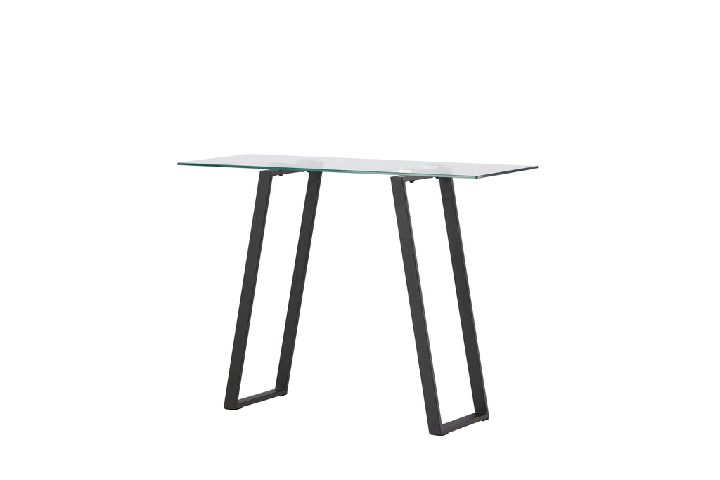 Horten skrivbord krom och klarglas