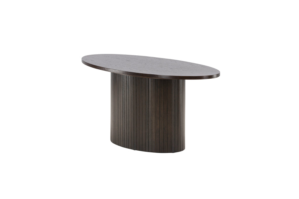 Bianca ovalt soffbord mockabrunt
