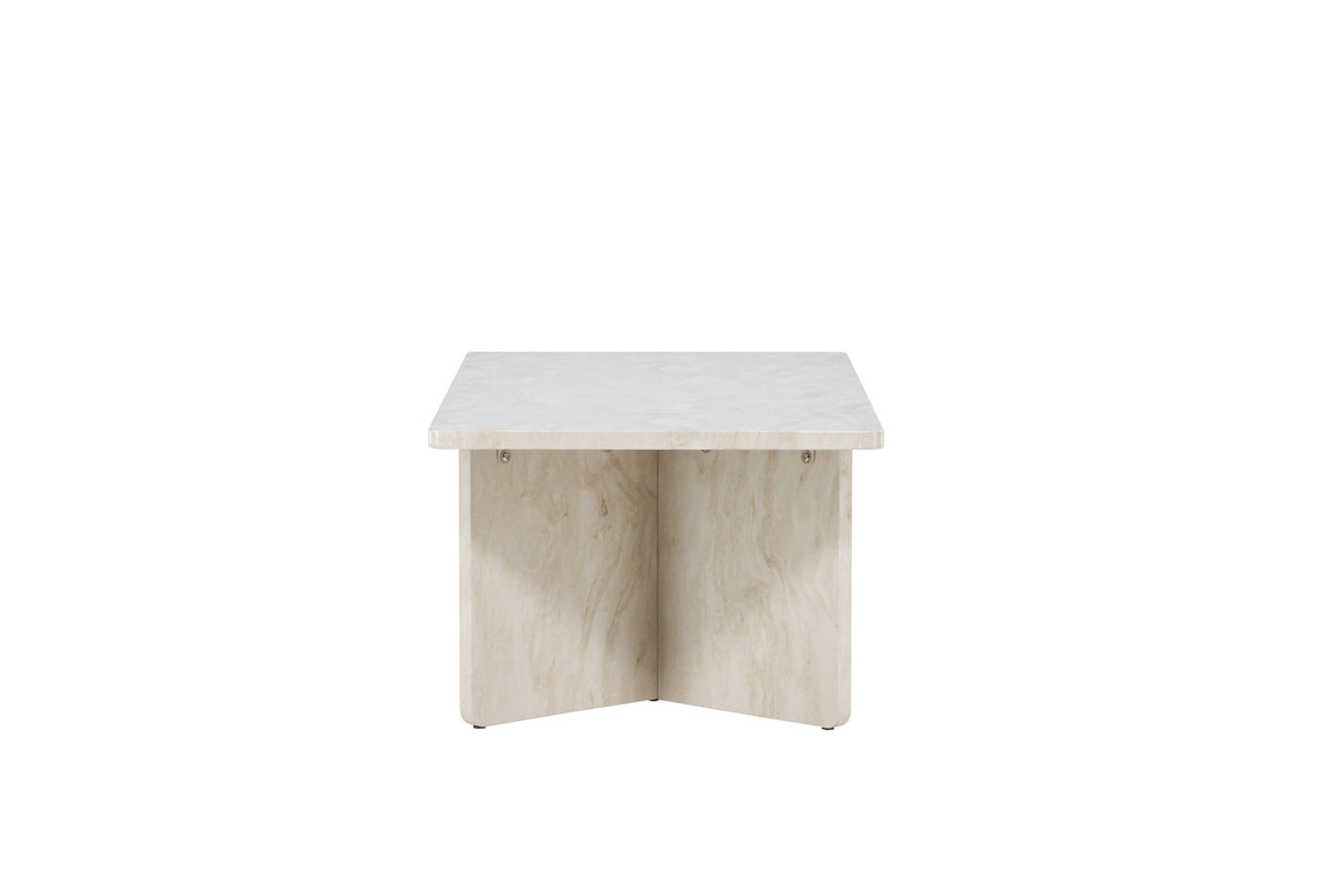 Ålesund soffbord 120x60 cm beige med marmorutseende