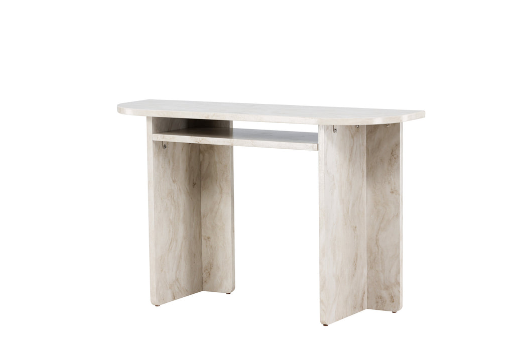 Ålesund konsolbord beige med marmorutseende