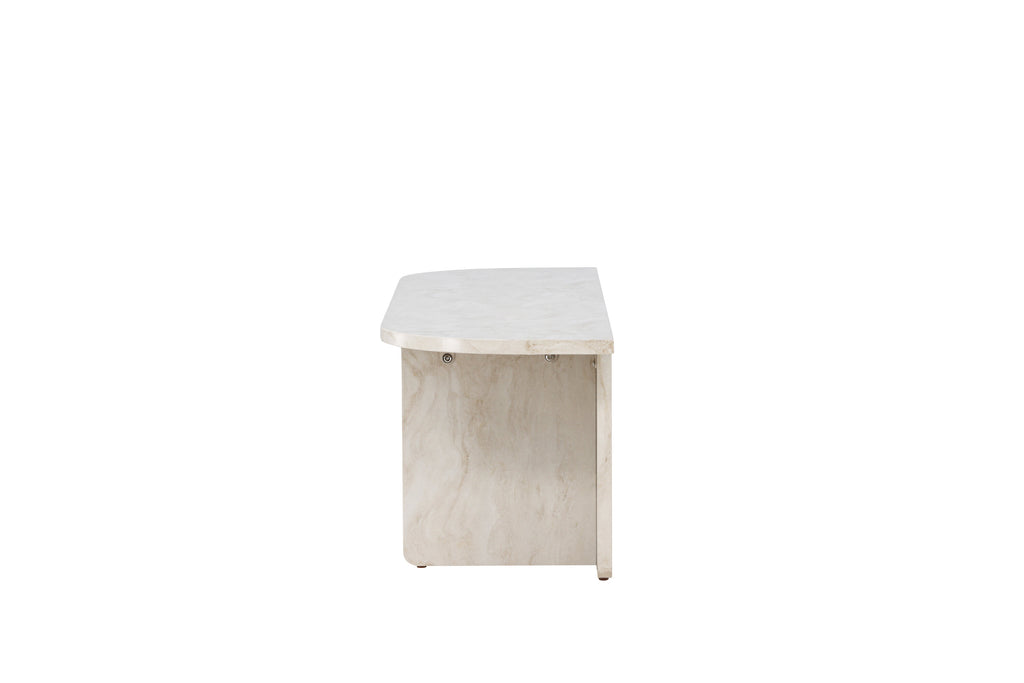 Ålesund tv-bänk beige marmorimitation