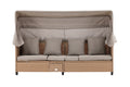 Nopy solsäng med soltak beige konstrotting