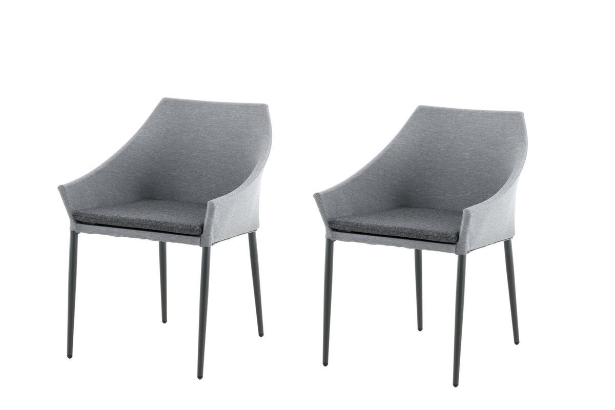 Spoga matstol 2-pack svart/grå