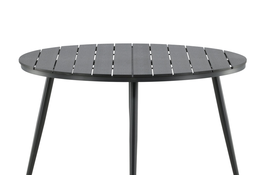 Break runt matbord Ø120 cm svart aluminium och Aintwood