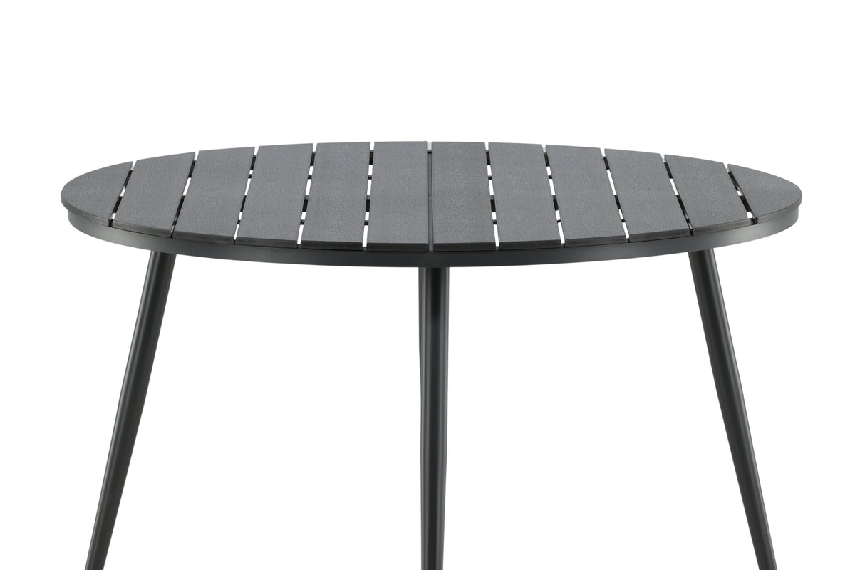 Break runt matbord Ø120 cm svart aluminium och Aintwood