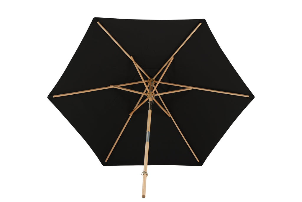 Corypho parasoll med tiltfunktion 250 cm svart
