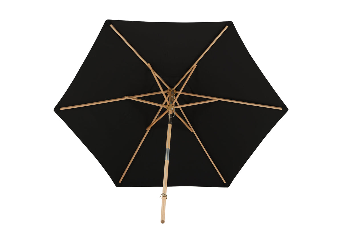 Corypho parasoll med tiltfunktion 250 cm svart