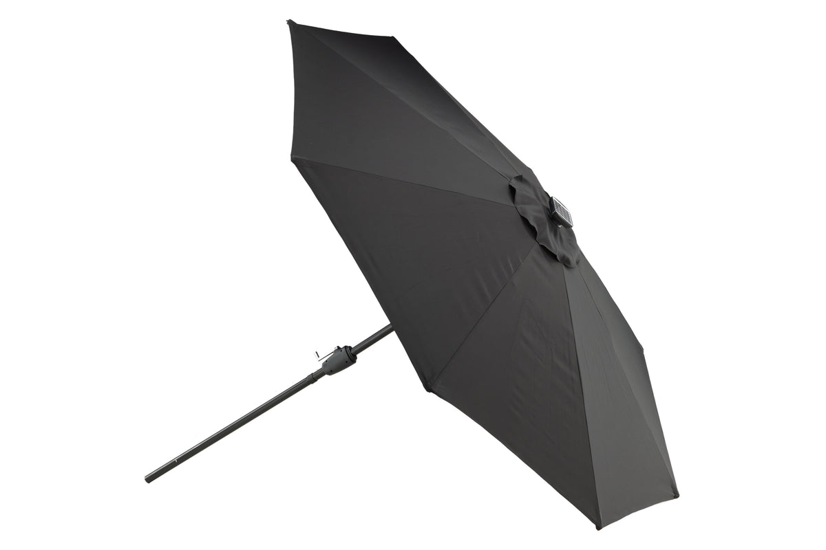 Sabal parasoll med LED-belysning 270 cm svart