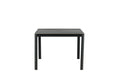 Togo matbord 150x90 cm svart aluminium och teak