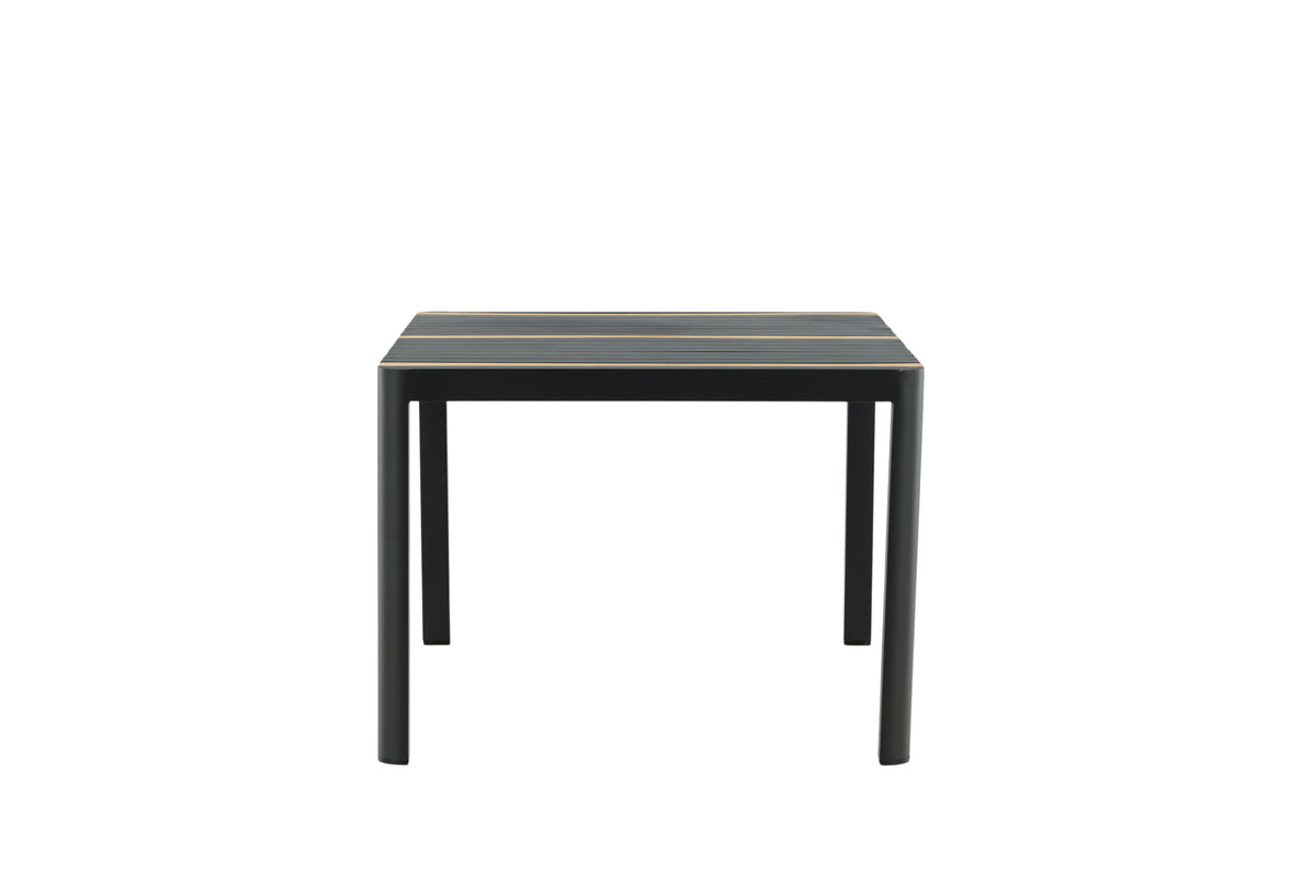 Togo matbord 150x90 cm svart aluminium och teak