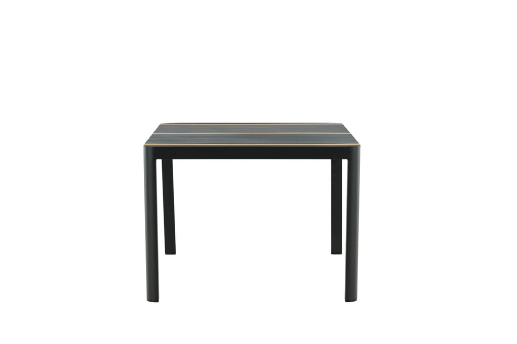 Togo matbord 150x90 cm svart aluminium och teak