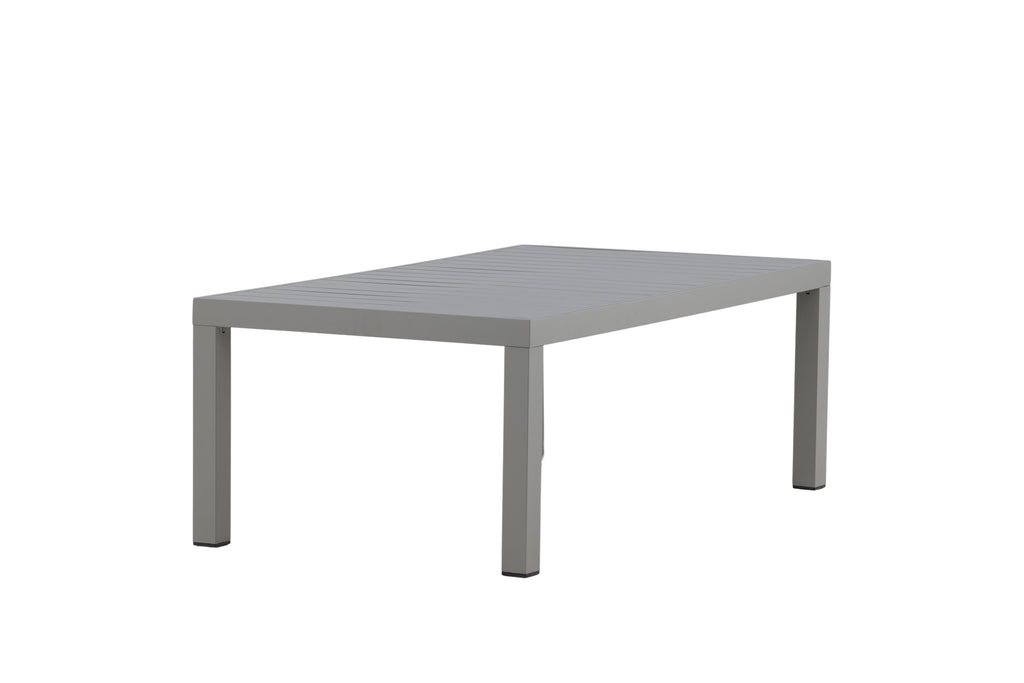 Copacabana soffbord khaki med bordsskiva av aluminiumribbor