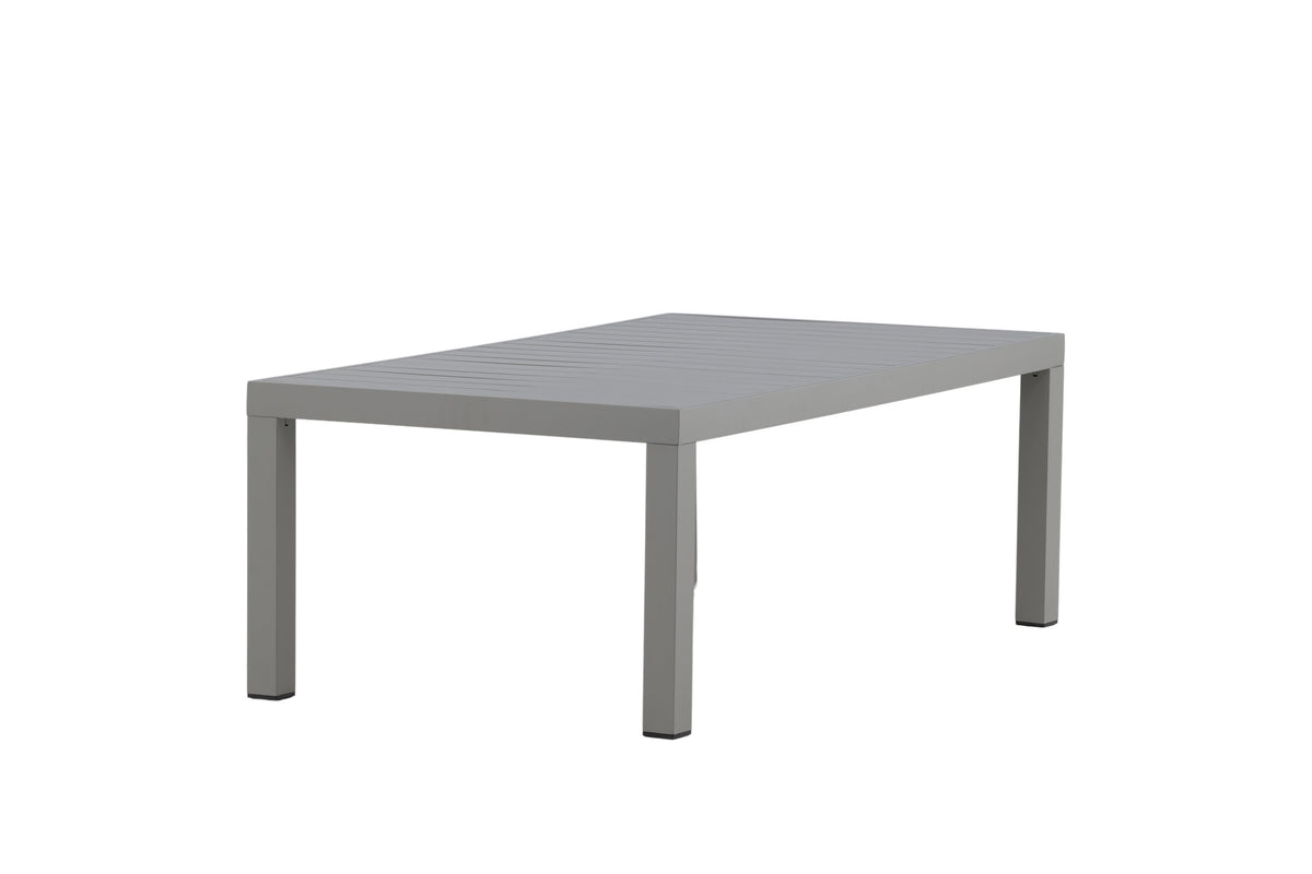 Copacabana soffbord khaki med bordsskiva av aluminiumribbor