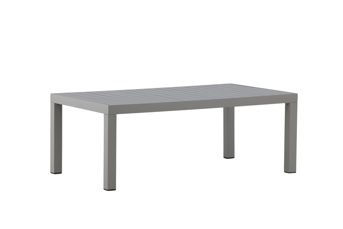 Copacabana soffbord khaki med bordsskiva av aluminiumribbor
