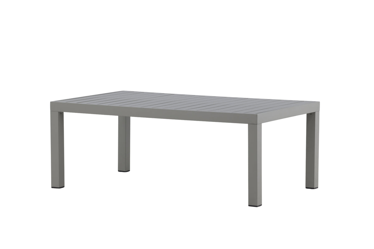 Copacabana soffbord khaki med bordsskiva av aluminiumribbor