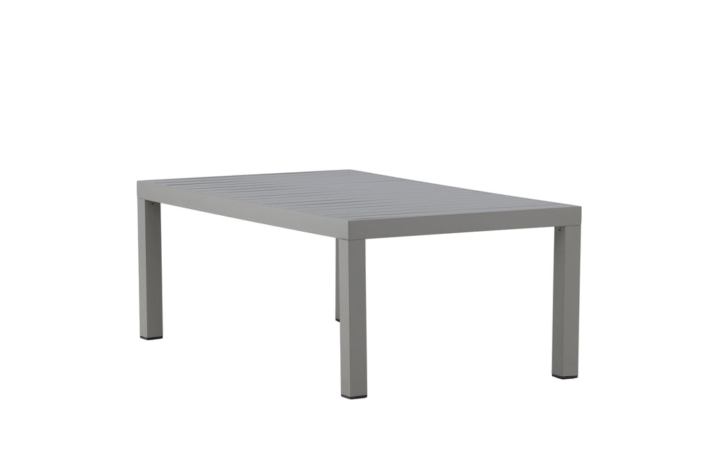 Copacabana soffbord khaki med bordsskiva av aluminiumribbor