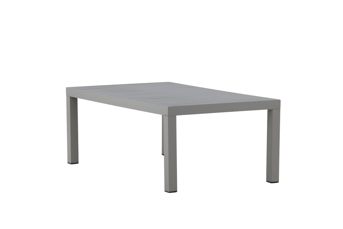 Copacabana soffbord khaki med bordsskiva av aluminiumribbor