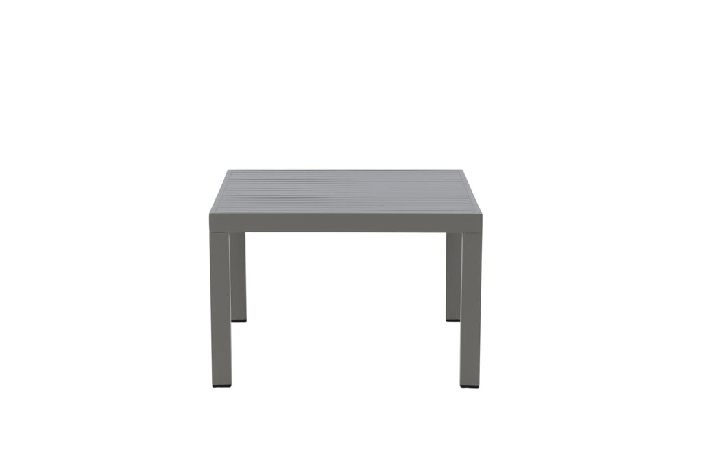 Copacabana soffbord khaki med bordsskiva av aluminiumribbor
