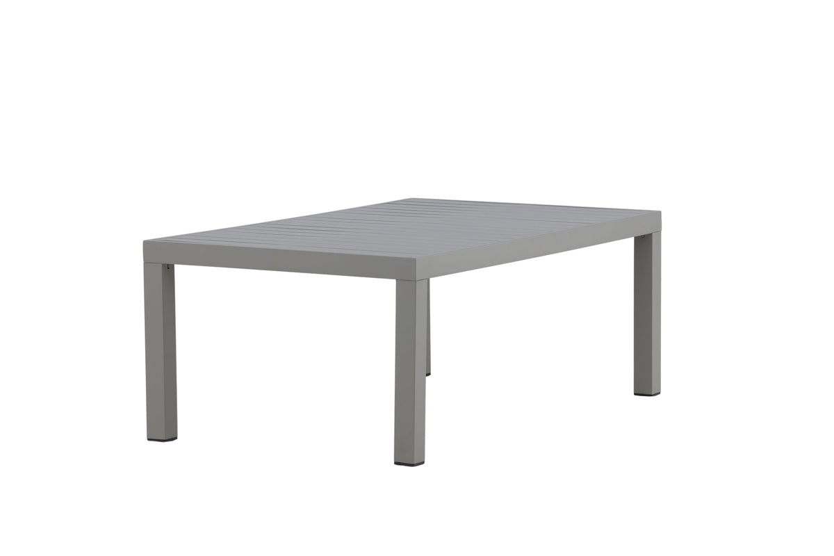 Copacabana soffbord khaki med bordsskiva av aluminiumribbor