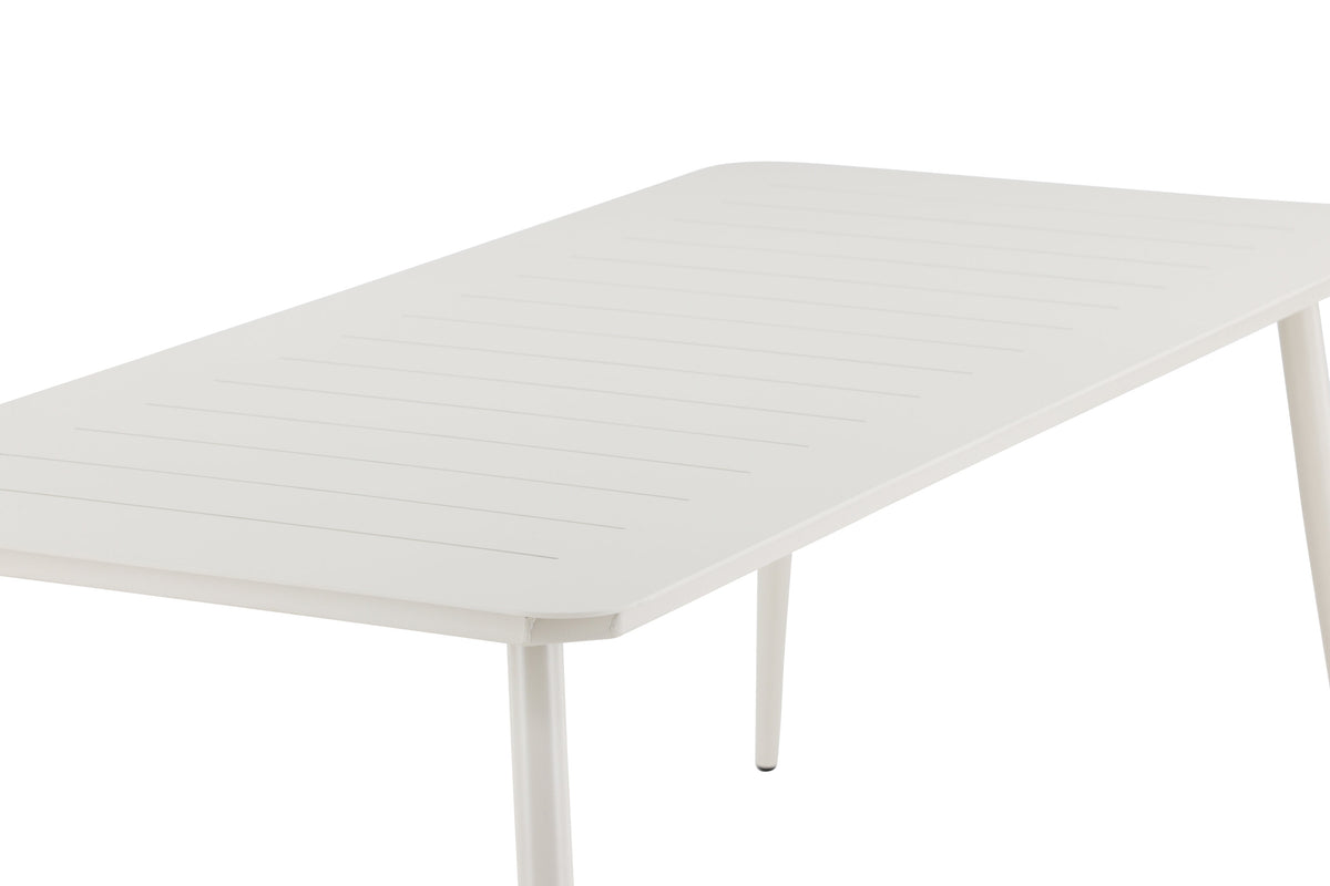 Lina matbord 200x90 cm beige aluminium