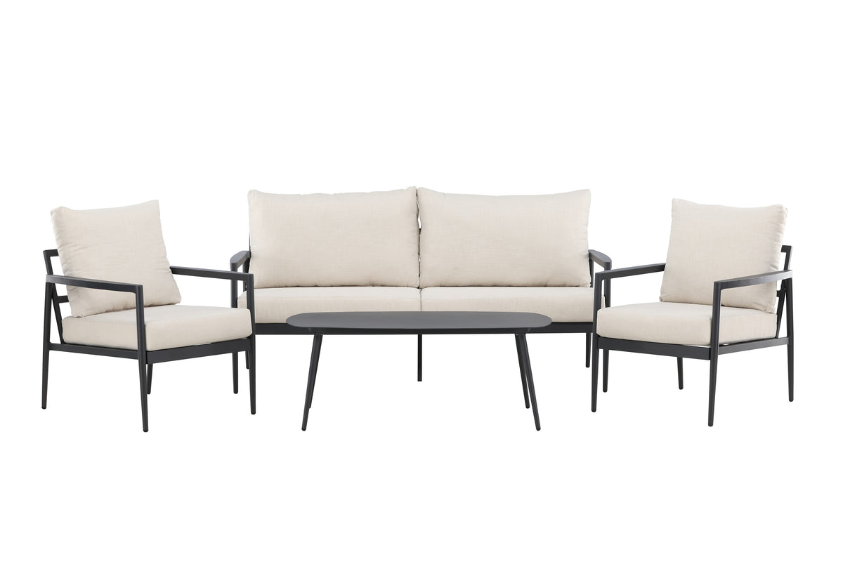 Taromina soffgrupp svart/beige