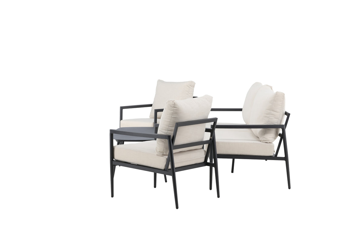 Taromina soffgrupp svart/beige