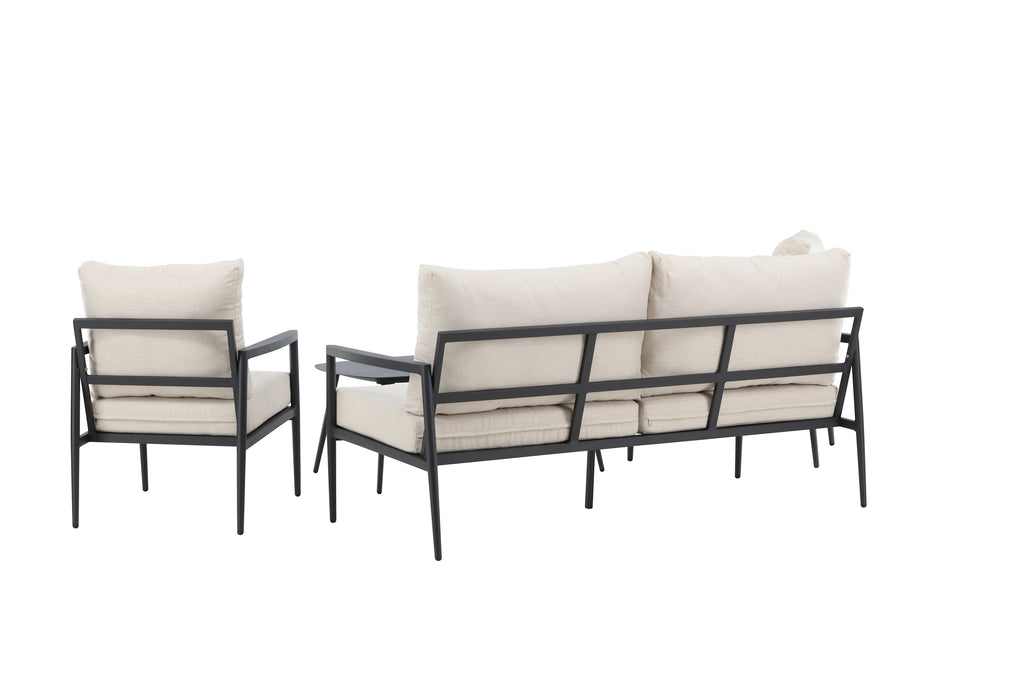 Taromina soffgrupp svart/beige
