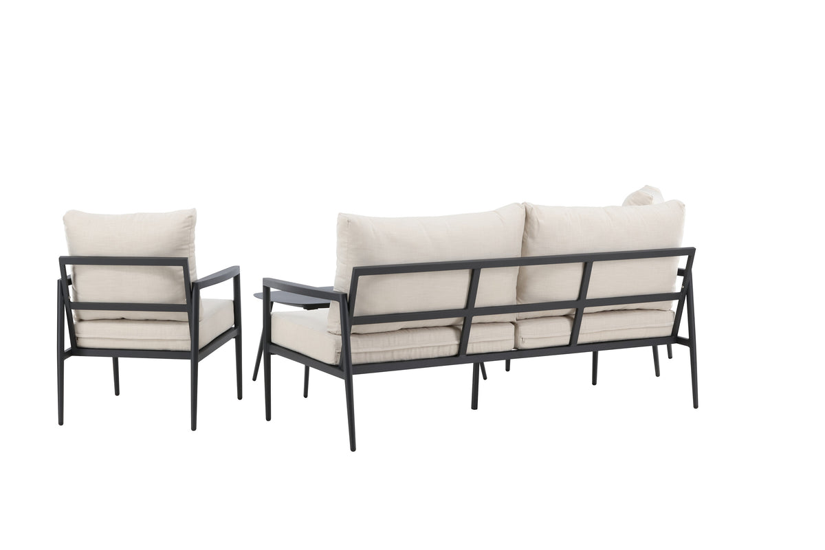 Taromina soffgrupp svart/beige