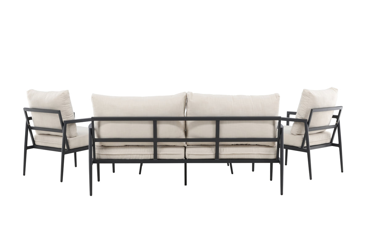 Taromina soffgrupp svart/beige