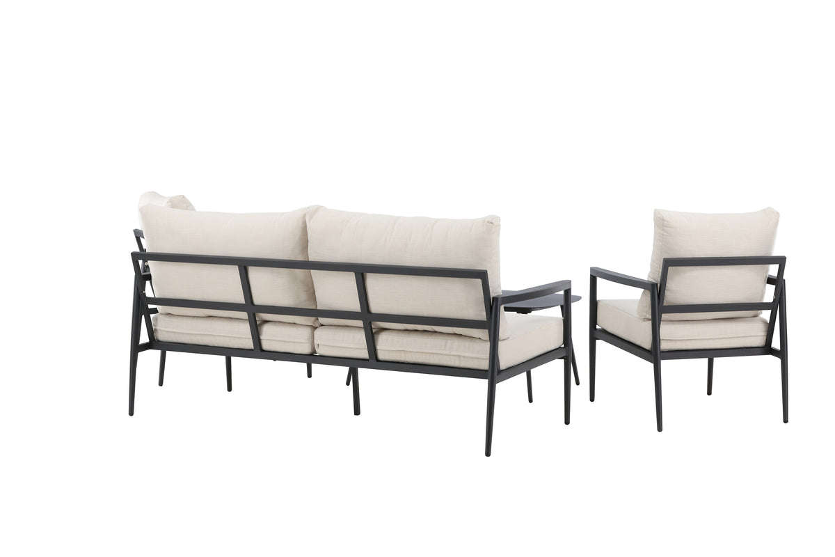Taromina soffgrupp svart/beige