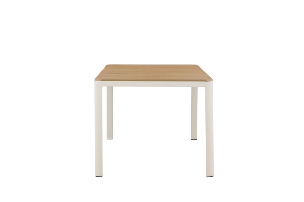 Etna rektangulärt matbord beige med träutseende