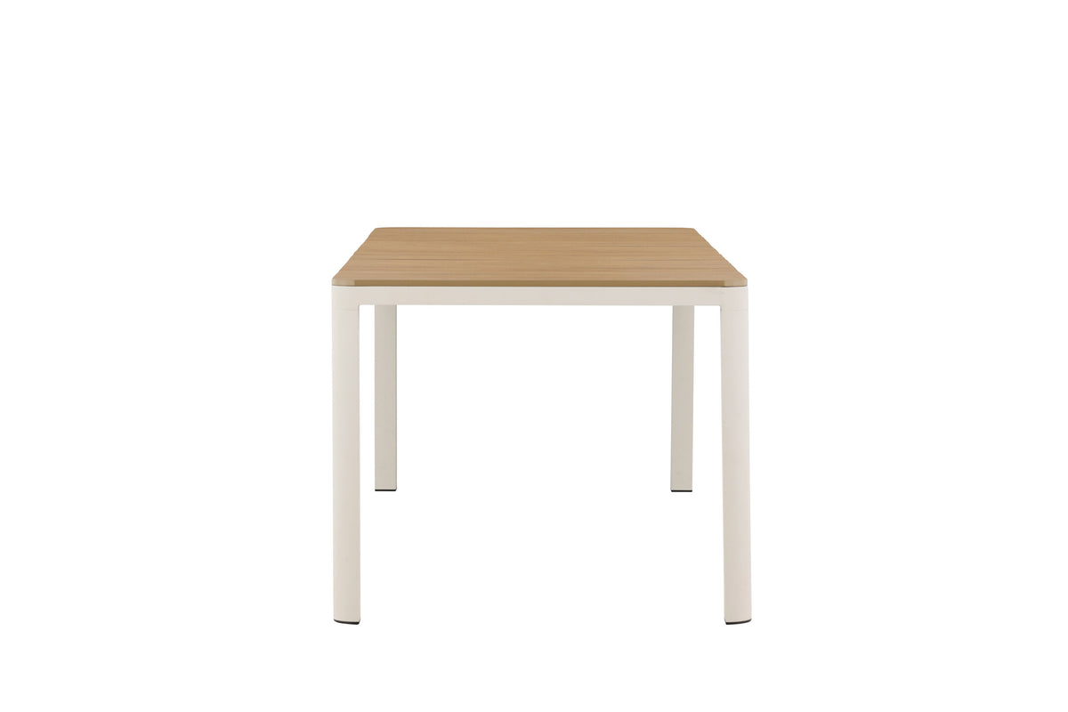 Etna rektangulärt matbord beige med träutseende