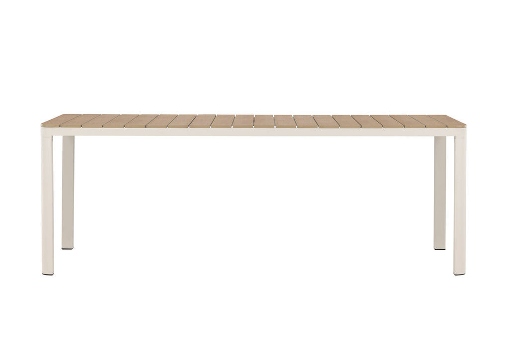 Etna rektangulärt matbord beige med träutseende