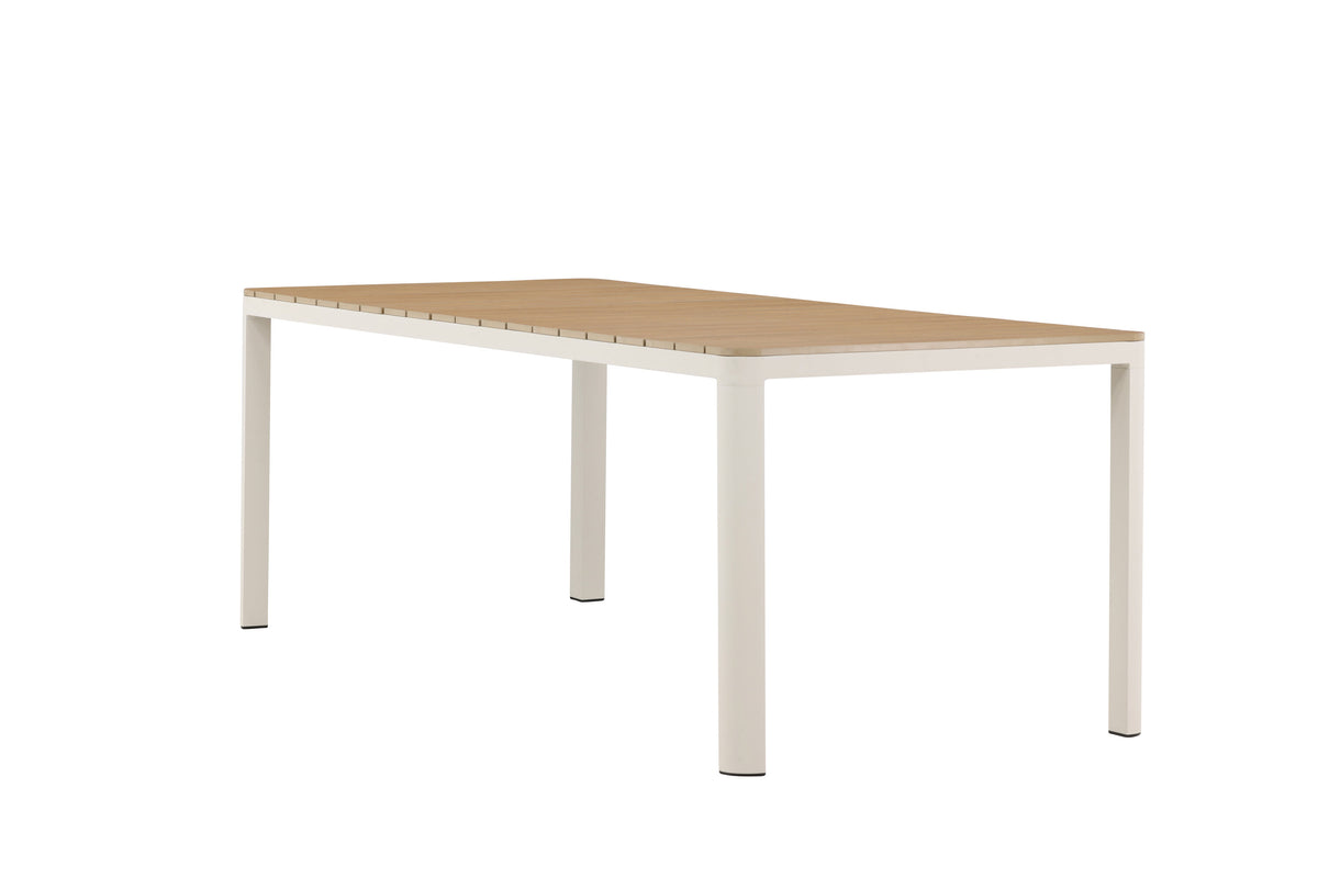 Etna rektangulärt matbord beige med träutseende