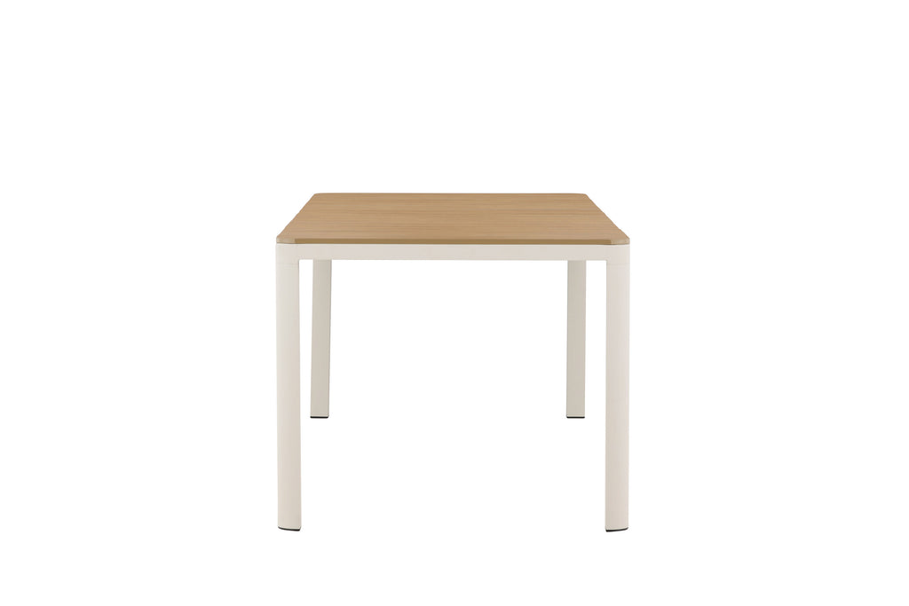 Etna rektangulärt matbord beige med träutseende