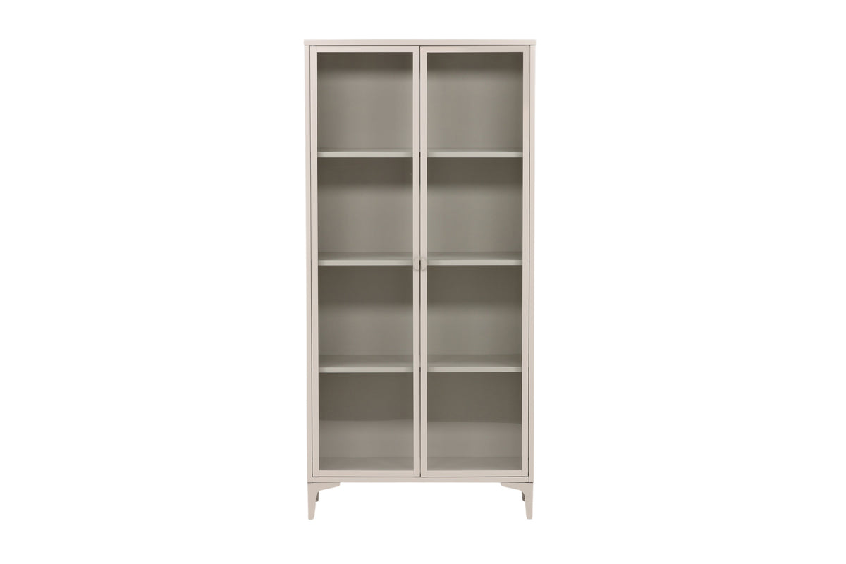 Piring skåp beige stål och glas