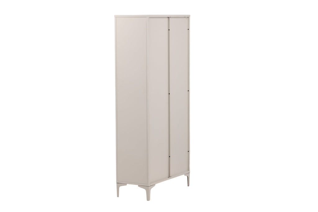 Piring skåp beige stål och glas