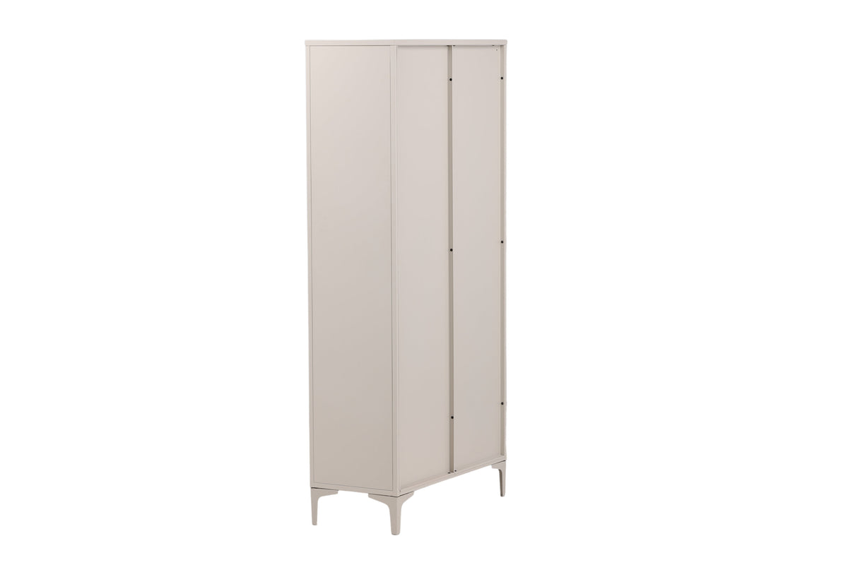 Piring skåp beige stål och glas